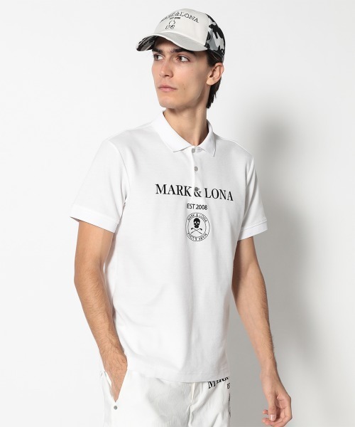 MARK&LONA（マークアンドロナ） ポロシャツ Gauge Camouflage Jacquard