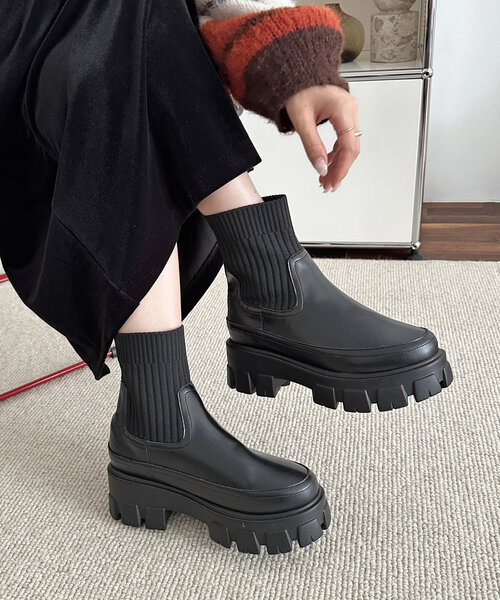 Discoat（ディスコート） ブーツ トラックソールソックスブーツ