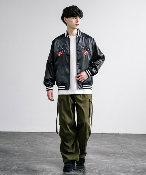 Ed Hardy（エド・ハーディー） スカジャン スカジャン トランプ柄 ワシ