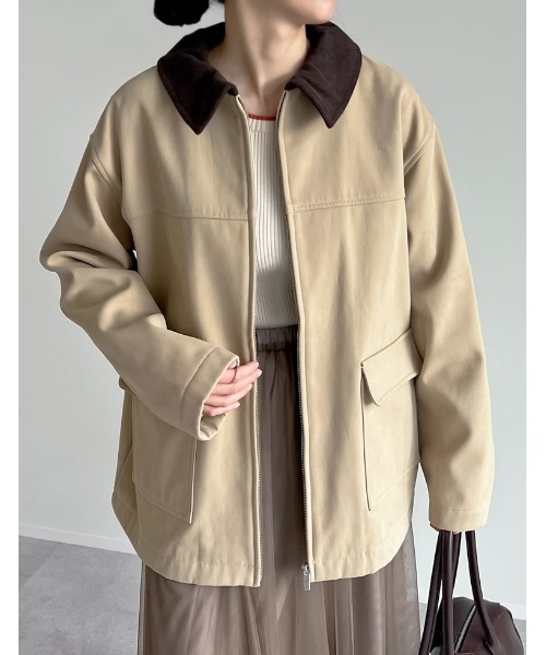 Re:EDIT（リエディ） ブルゾン アウター 裏起毛コーデュロイカラー