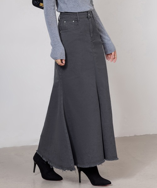 DAY CLOSET デニムスカート 「大きいサイズあり/ロング丈」 旬のY2K