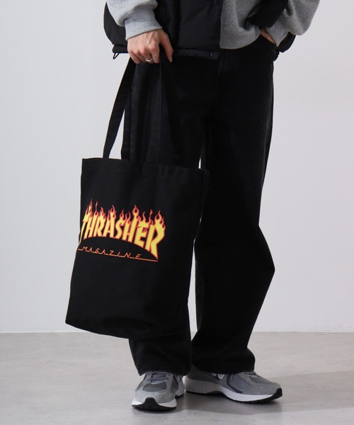 THRASHER（スラッシャー） トートバッグ THRASHER FLAME PRINT TOTE