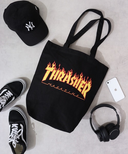 THRASHER（スラッシャー） トートバッグ THRASHER FLAME PRINT TOTE