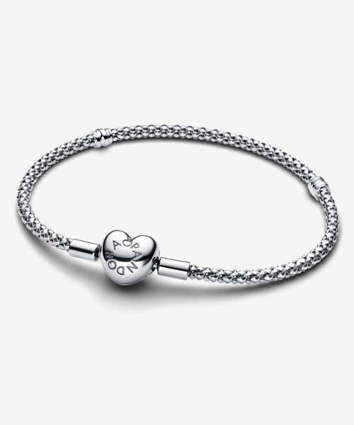 PANDORA（パンドラ） ブレスレット ハート クラスプ スタッディド