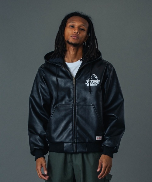 XLARGE（エクストラ ラージ） コート ジャケット FAUX LEATHER HOODED