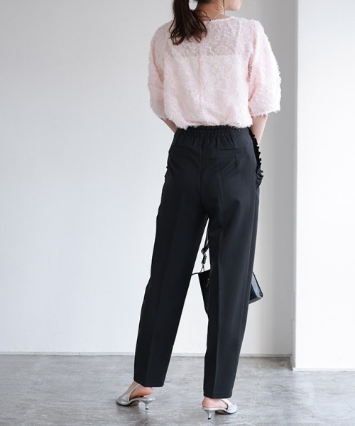 Pierrot（ピエロ） パンツ ポケットフリルテーパードパンツ レディース