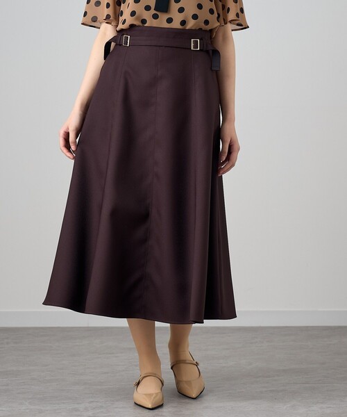 ANAYI（アナイ） スカート ブライトツイルダブルバックル スカート