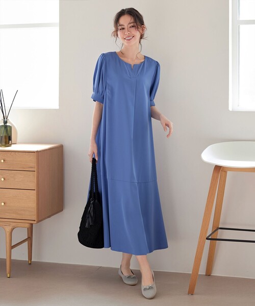 Tiaclasse ワンピース 「大きいサイズ」裾切替マーメイドフレア