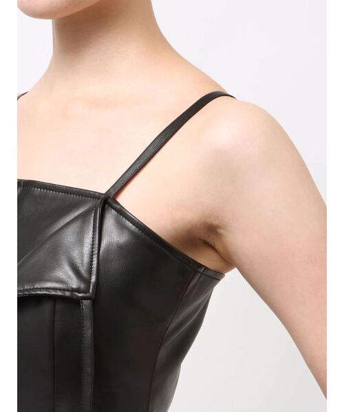 MERCURYDUO（マーキュリーデュオ） ワンピース フェイクレザービスチェ