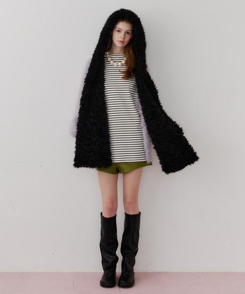 J1U by LA BELLE ETUDE マフラー ストール ムートンライクボンディング