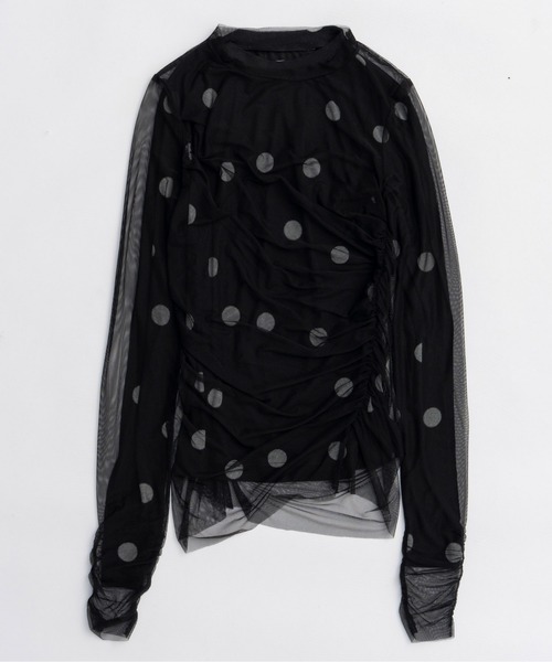 MAISON SPECIAL（メゾンスペシャル） tシャツ Sheer Dot Layered Tops
