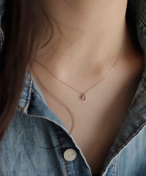 BLOOM（ブルーム） ネックレス K10 ホワイトゴールド ダイヤモンド