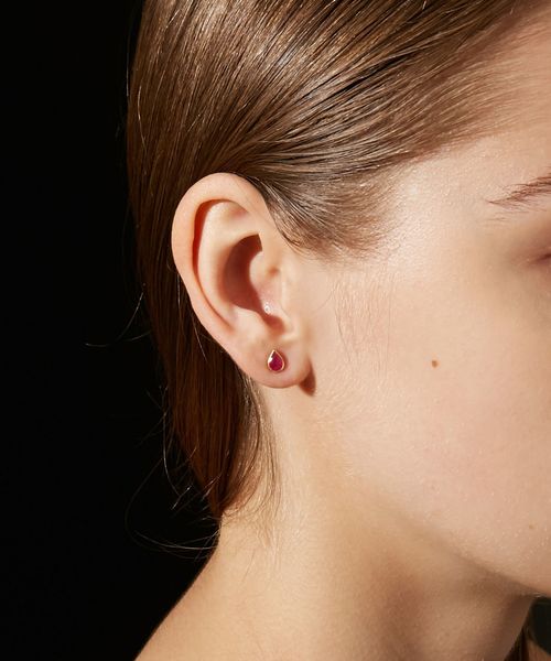 ARTIDA OUD ピアス 「eden」 K10 ペアシェイプ ルビー スタッド