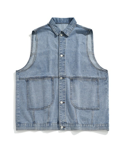 デニムジャケット gジャン HOOK- アメカジデニムノースリーブ