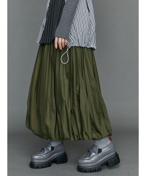 UN3D.（アンスリード） スカート ORIGAMI PLEATS BALLOON SK