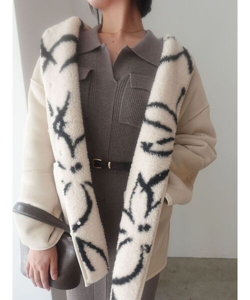 LAGUNAMOON（ラグナムーン） ワンピース フラップポケットリブニット