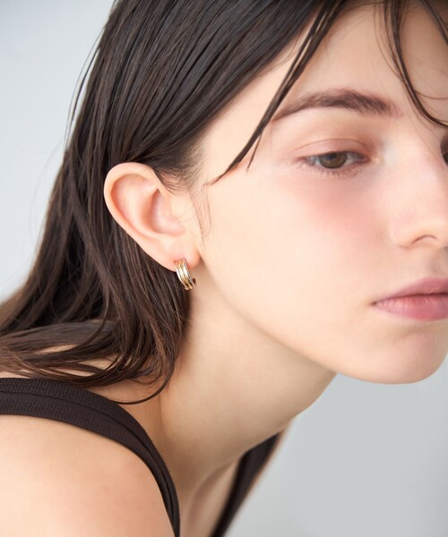 ete（エテ） ピアス 「トリカラー」 フープピアス レディース