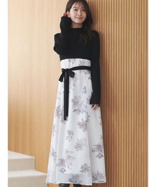 MERCURYDUO（マーキュリーデュオ） ワンピース フラワードッキング