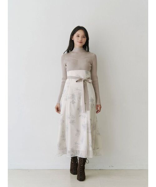 MERCURYDUO（マーキュリーデュオ） ワンピース フラワードッキング