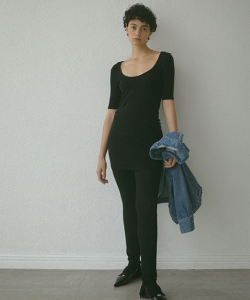 ETRE TOKYO（エトレトウキョウ） レギンス スパッツ カットソースリム