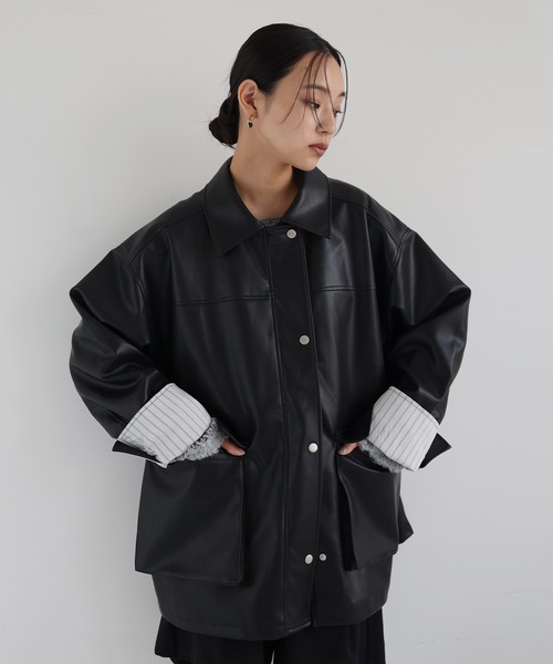 hellam（ヘラム） レザージャケット ライダース フェイクレザー