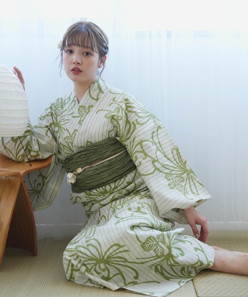 utatane 浴衣 手染め注染浴衣3点セット utatane×注染工房 等間しじら