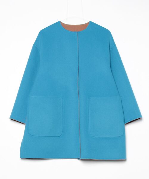 UNITED ARROWS（ユナイテッドアローズ） ノーカラーコート 38 コバルト