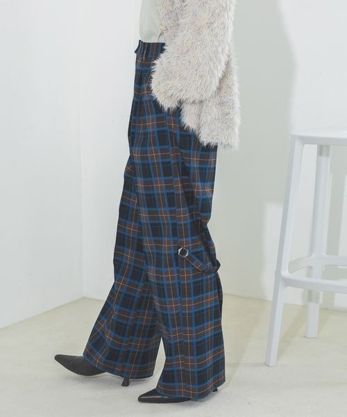 JEANASIS（ジーナシス） パンツ ベルトツキタータンチェックパンツ