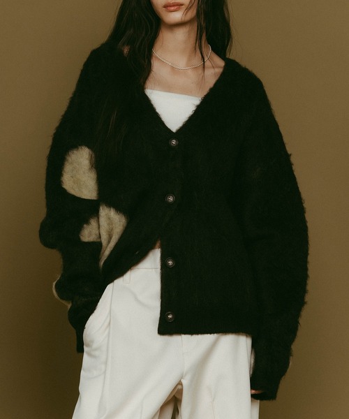 Knuth Marf accent オーバーサイズ モヘアカーディガン Knuth Marf