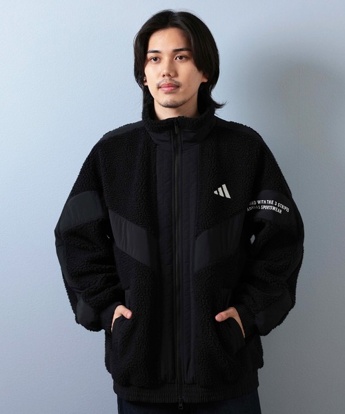 adidas（アディダス） ブルゾン アウター ボアジャケット ルーズ