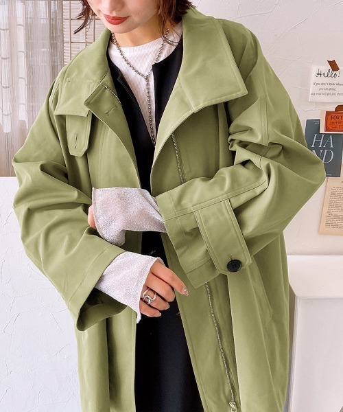 ニッセン（nissen） ポンチョ ポンチョ風ミドル丈コート レディース