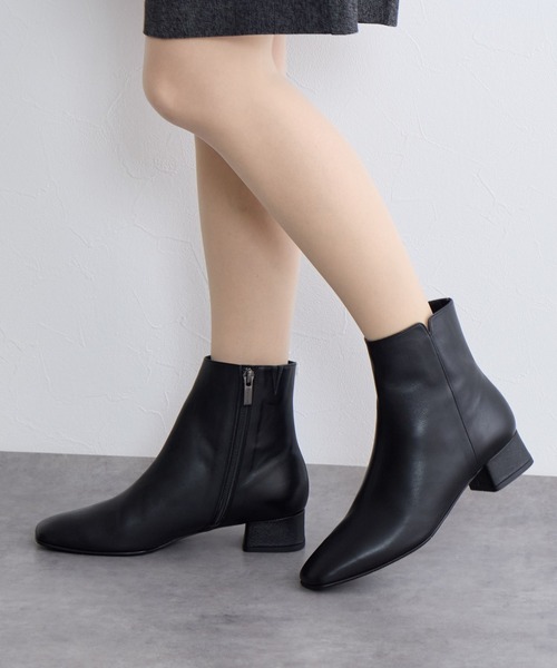 HIMIKO ブーツ 「Made in Japan」サイドVカットショートブーツ/641412