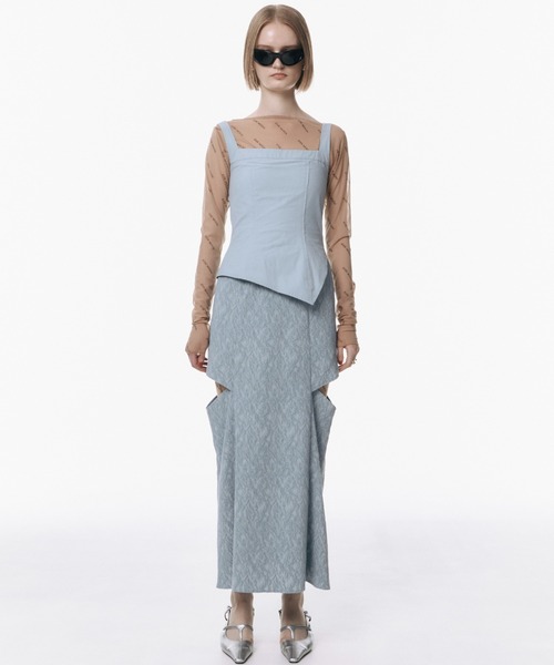 JOSE MOON（ジョゼムーン） tシャツ SHEER MONOGRAM TOPS/シアー