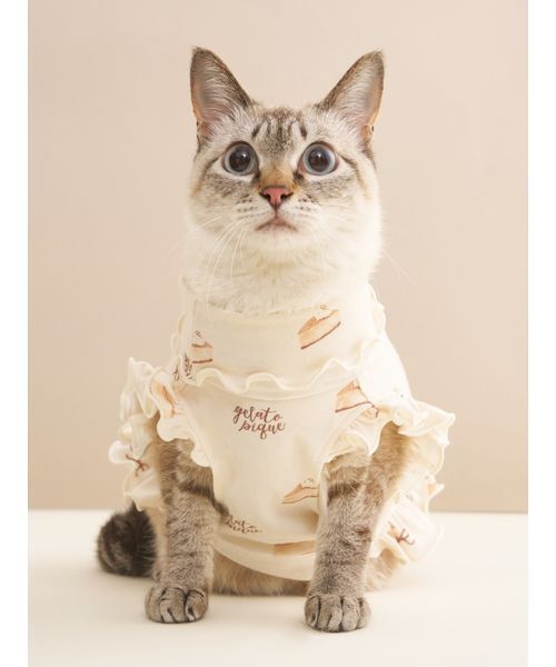 gelato pique（ジェラートピケ） 犬 服 「CAT＆DOG」オータムケーキ柄