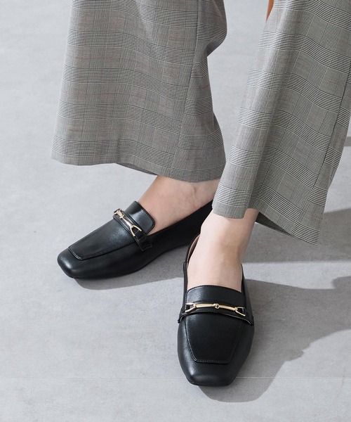 WA ORiental TRaffic パンプス スクエアトゥモチーフバブーシュ