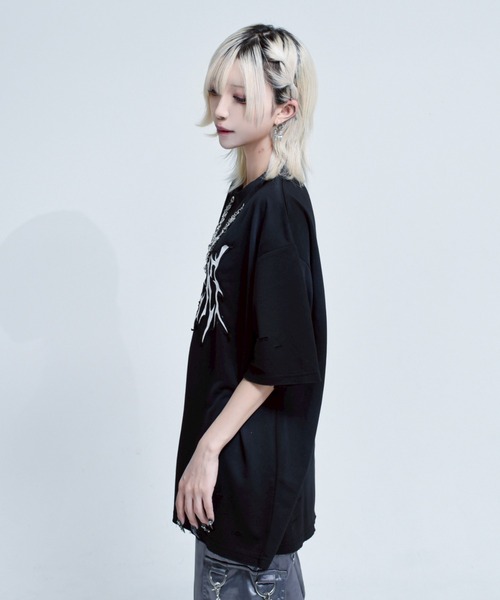 REFLEM（レフレム） tシャツ 「REFLEM/レフレム」チェーン付き顔料加工