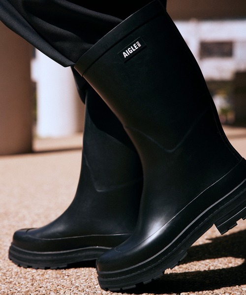 AIGLE（エーグル） 長靴 レインブーツ チャンキーヒール ミッドレイン