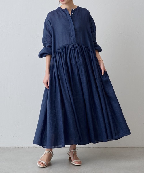 BEARDSLEY（ビアズリー） 長袖ワンピース M ネイビー レディース