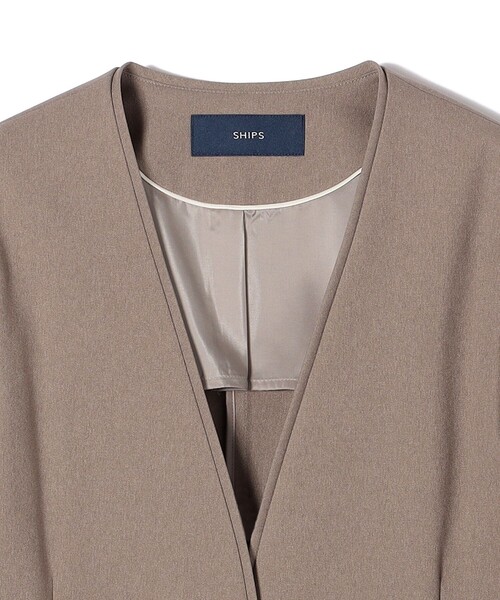 SHIPS（シップス） ジャケット ノーカラージャケット 「手洗い可能