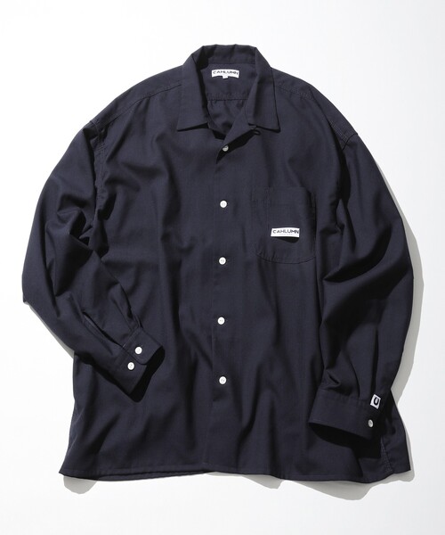 CAHLUMN（カウラム） シャツ Saxony Chain Stitch Open Collar Shirt