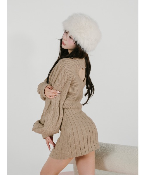 Darich（ダーリッチ） ワンピース ハートオープンニットミニワンピース