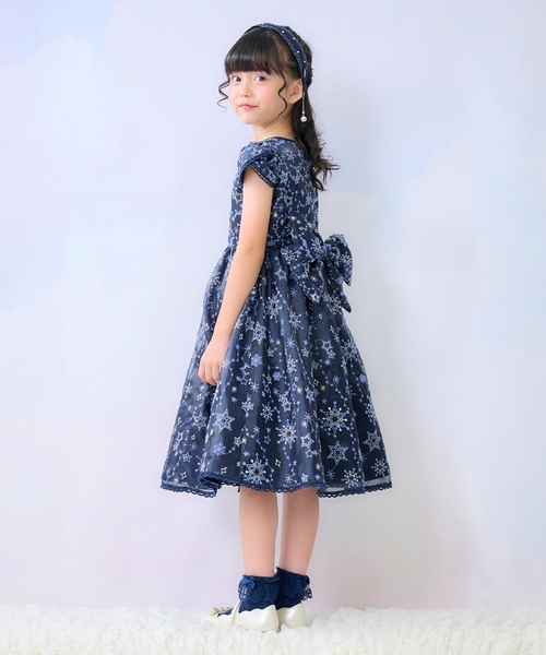 mezzo piano ドレス 発表会 卒園式 入学式 キラキラ星刺しゅうドレス