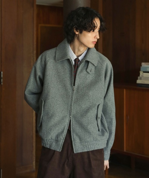 Bleme ブルゾン アウター ダブルジップ メルトンハリントンジャケット