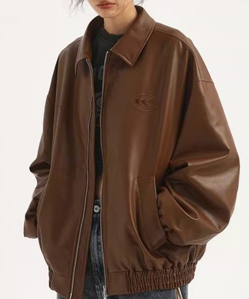 lilful ブルゾン アウター ストリート Y2Kデザイン ダブルジップ