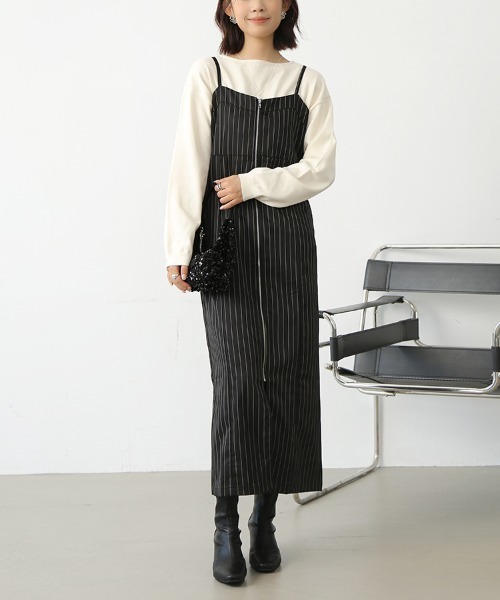 ワンピース フロントジッパーキャミワンピース : ZOZOTOWN Yahoo!店