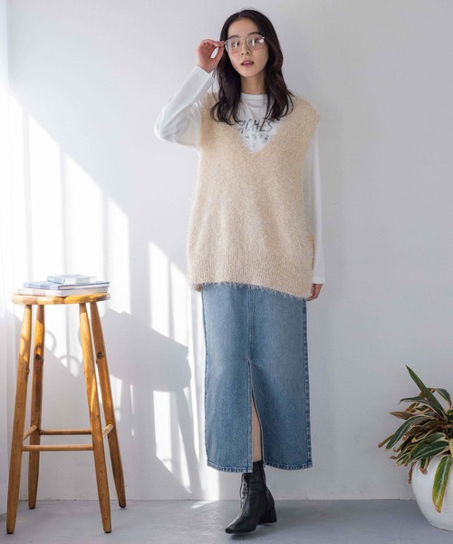 LOWRYS FARM（ローリーズファーム） ニット セーター ラメシャギー