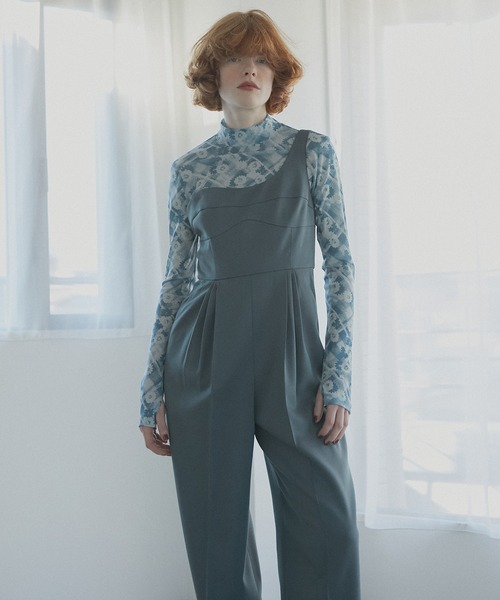 LE CIEL BLEU（ルシェルブルー） パンツドレス ワンショルダージャンプ