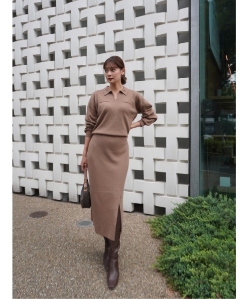 Her lip to ワンピース Serene Collared Knit Dress : ZOZOTOWN Yahoo