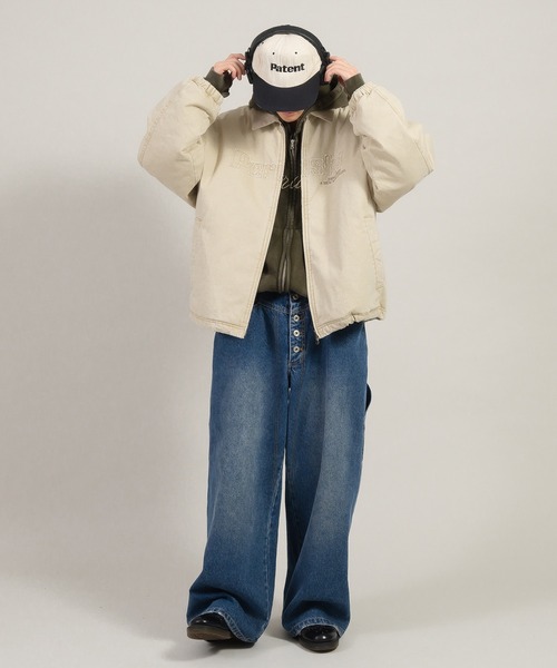 Perushu ブルゾン アウター ダブルジップダックブルゾン メンズ