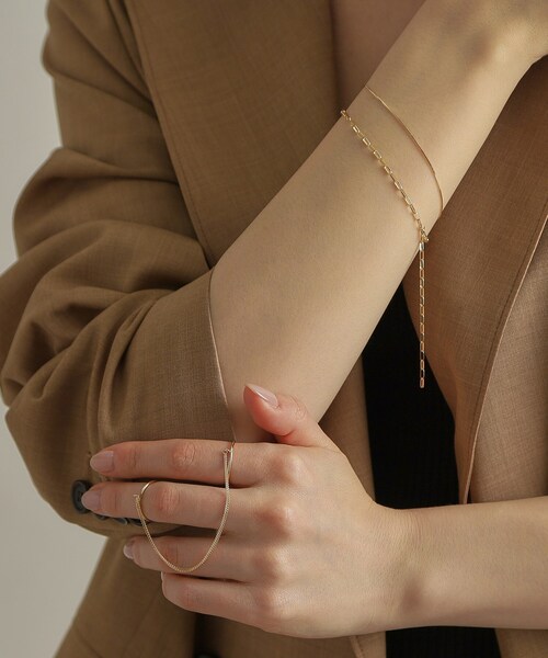 COCOSHNIK（ココシュニック） ブレスレット K10ロングハーフラウンド